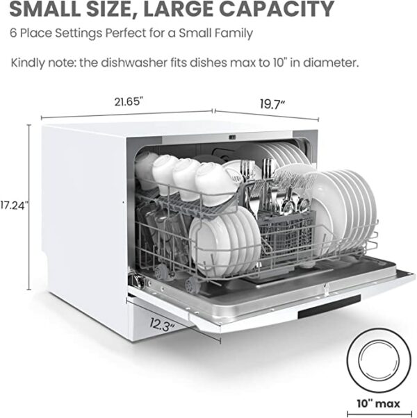 COMFEE’ Countertop Dishwasher, Energy Star Portable Dishwasher