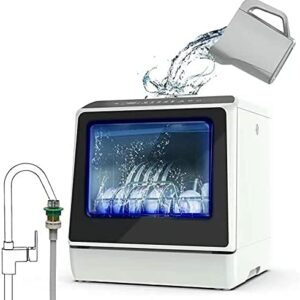 Portable Countertop Dishwasher, 5 Washing Programs,